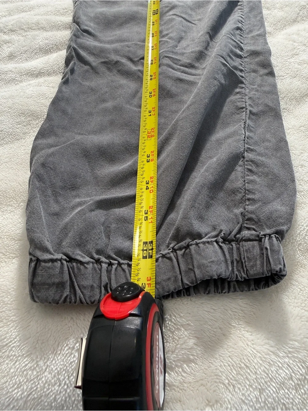 Cloth & Stone Gray Jogger Pants Size L Anthropologie Drawstring TLC needed